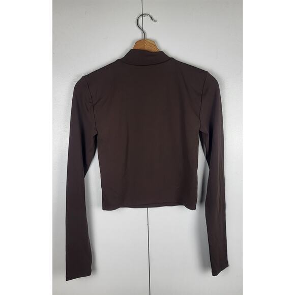 Babaton Signature Contour Mockneck Coffee Bean Long Sleeve Top | Small - Picture 7 of 9